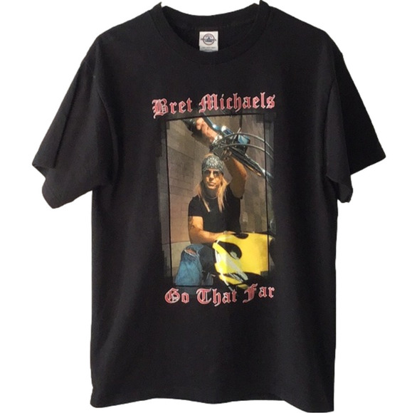 Bret Michaels Band T Shirt Black Sz Medium - Picture 1 of 4